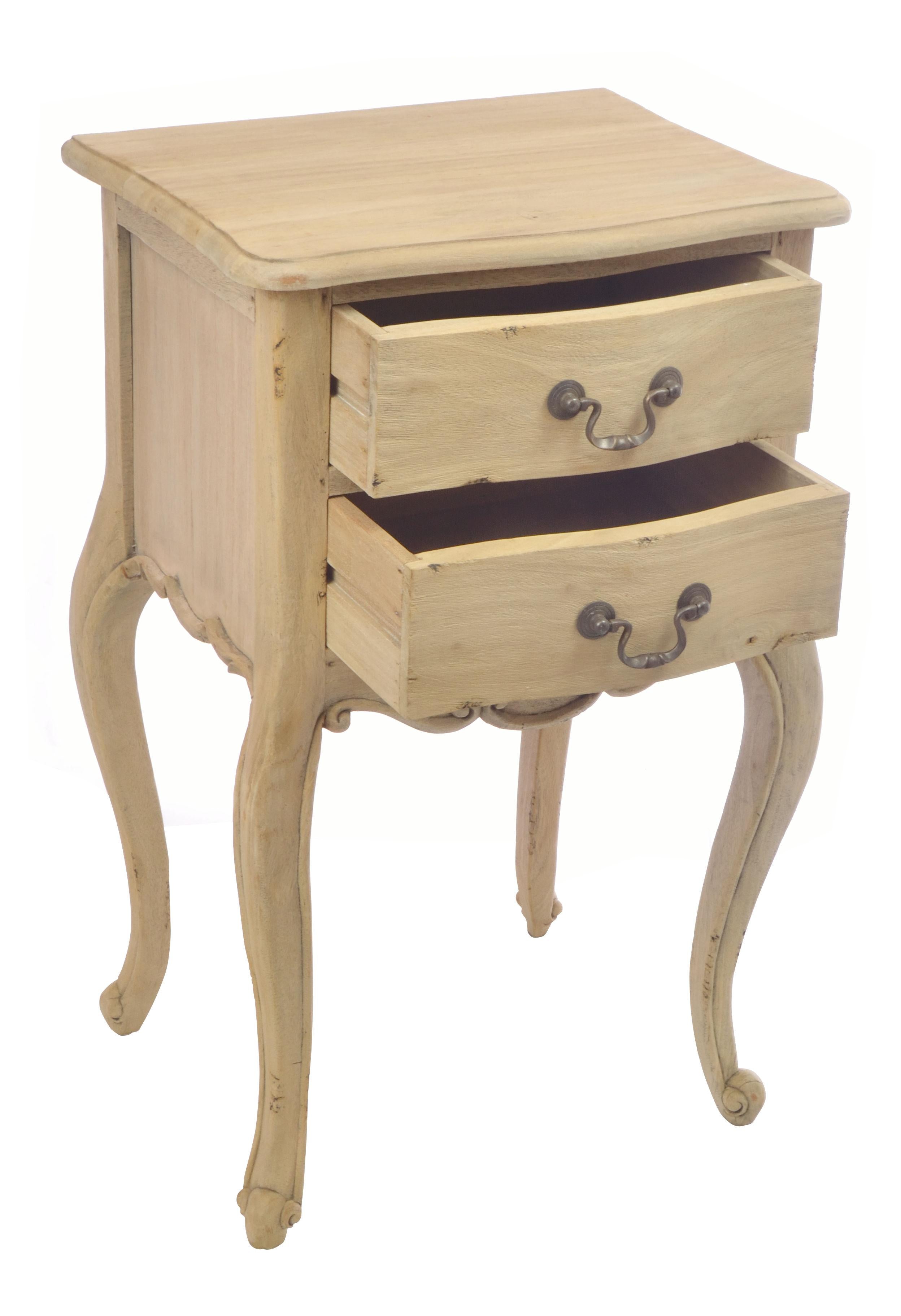 Vintage Side Table With 2 Drawers
