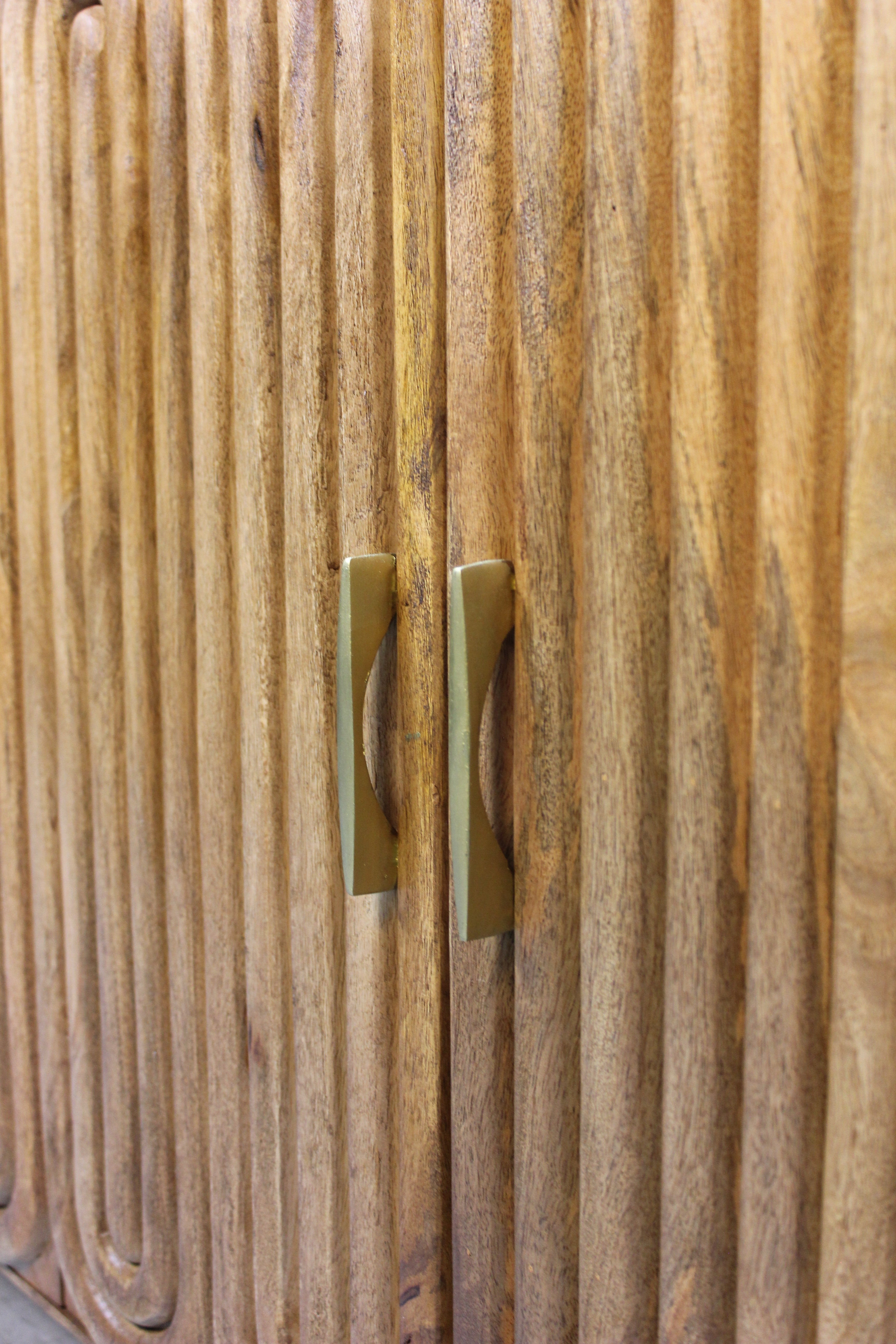 Kasli Wooden Capsule Design Wooden Top Side Board