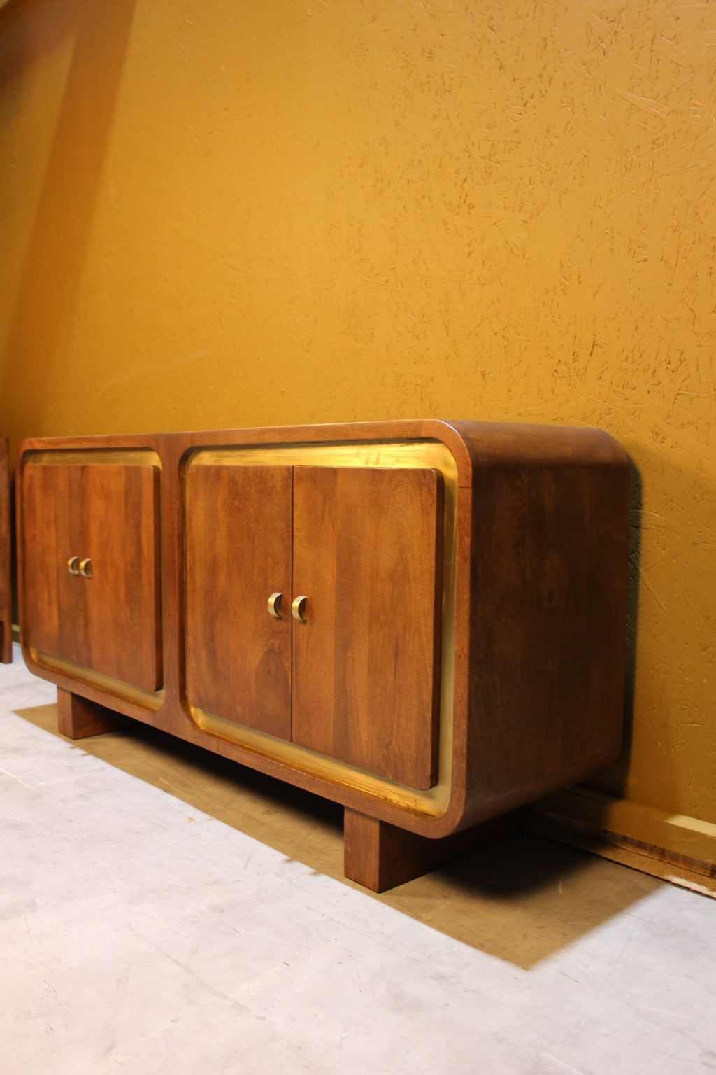 Samel Wooden Square Design 4 Door Side Board