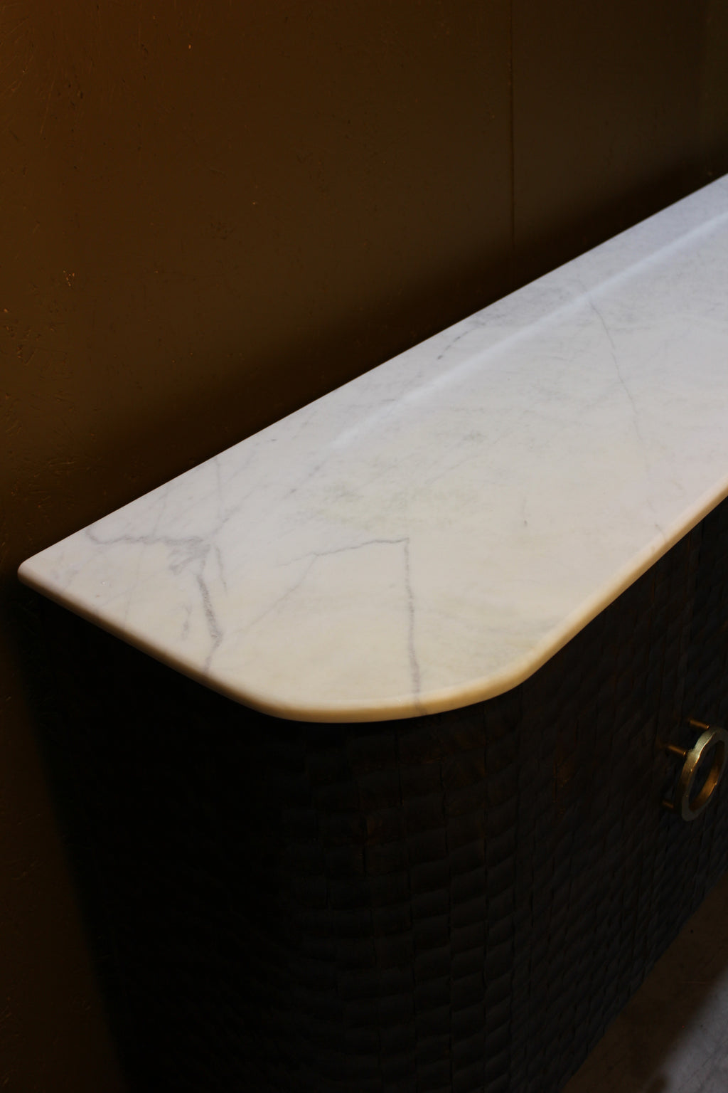 Satana Wooden 4 Door Chiseled Design Side Board