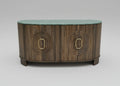 Angari Wooden 4 Door Marble Top Side Board