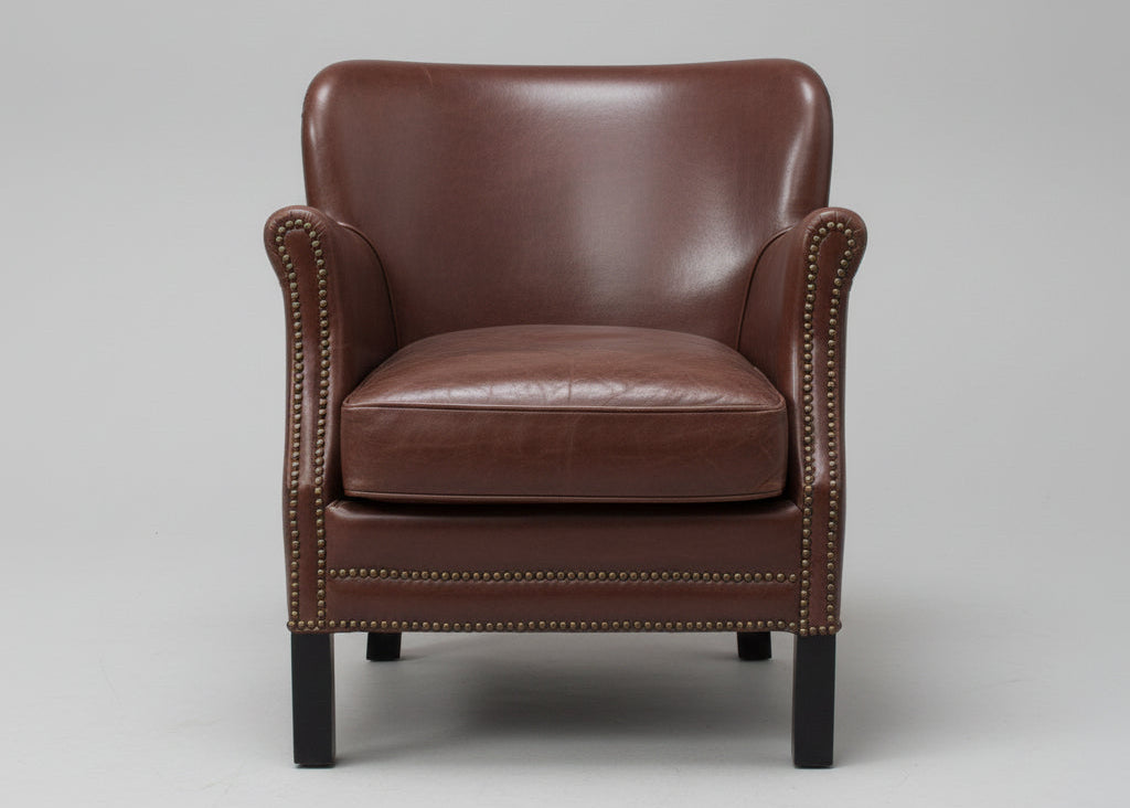 Vintage Brown Leather Club Chair