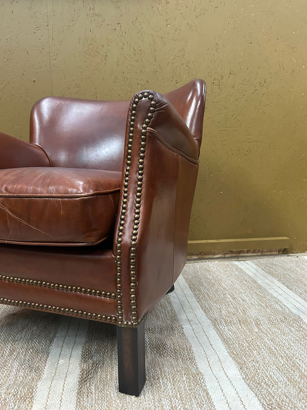 Vintage Brown Leather Club Chair