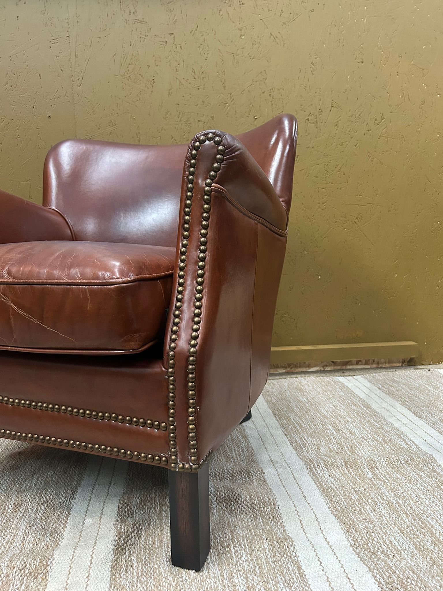 Vintage Brown Leather Club Chair