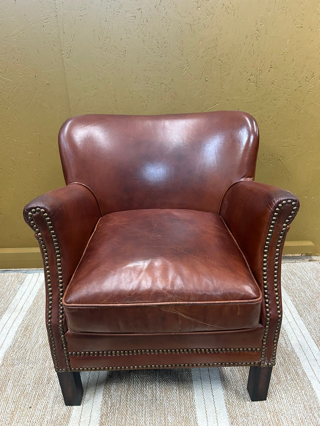 Vintage Brown Leather Club Chair