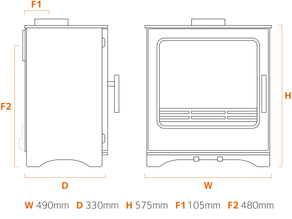 Classic Buddy 5 Wide Multi-fuel stove