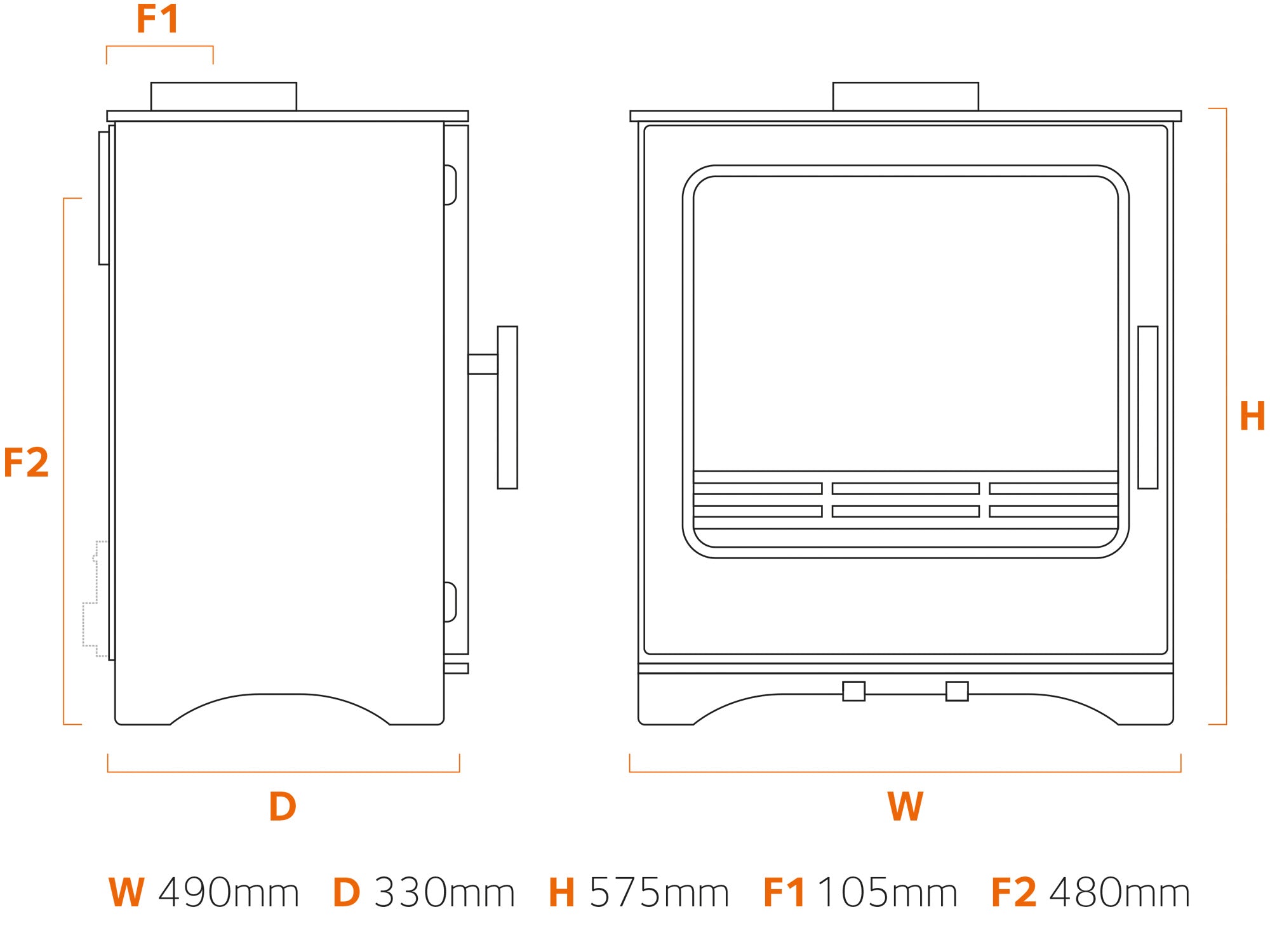 Classic Buddy 5 Wide Multi-fuel stove