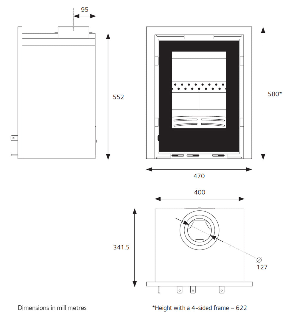Explorer 5iG Inset Stove with All Glass Door