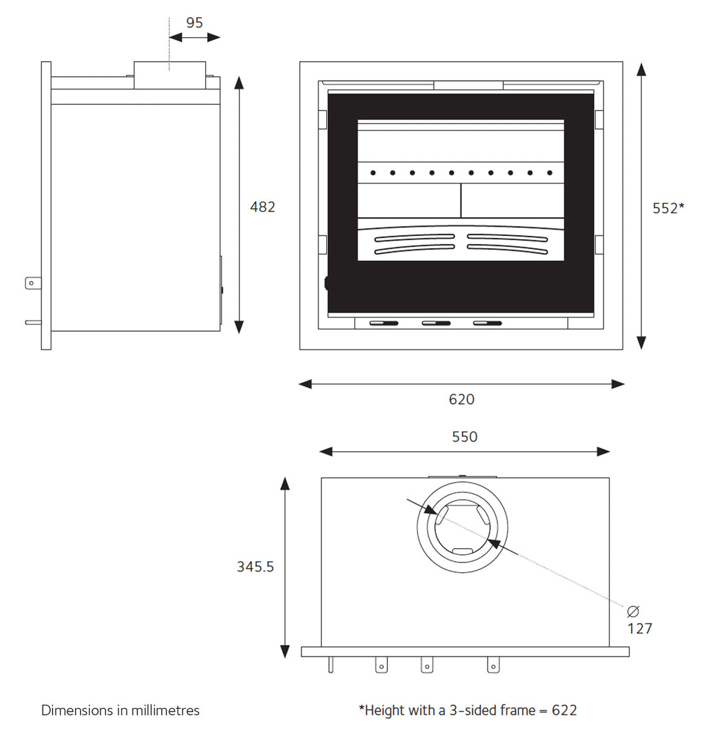 Explorer 7i Inset Stove with Steel & Glass Door