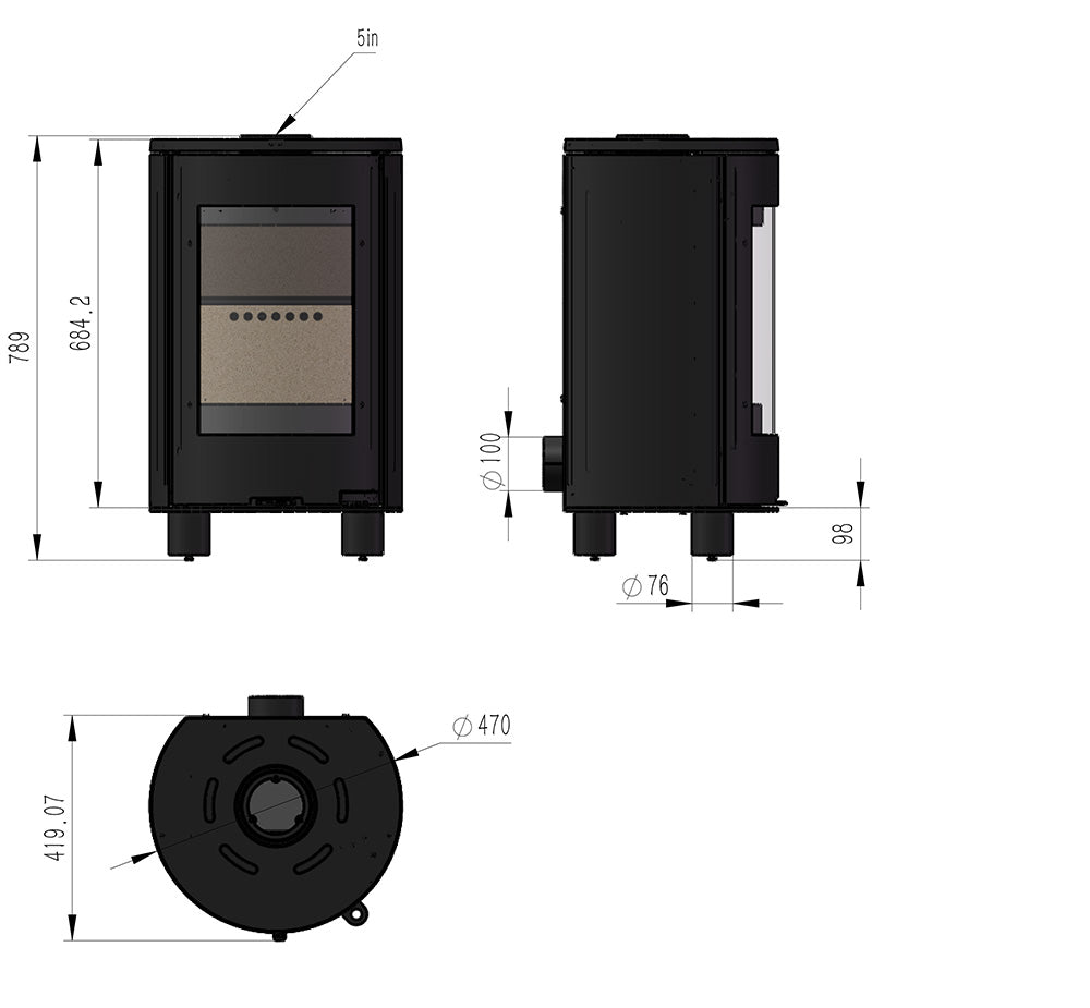 Explorer C5 with 100mm Feet