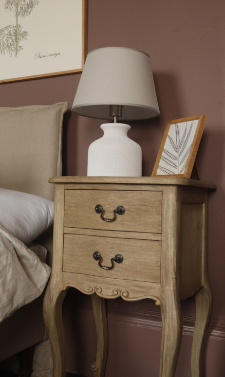 Vintage Side Table With 2 Drawers