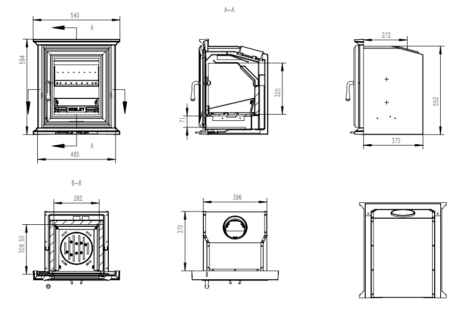 Henley Elmwood Insert 7kW Multi Fuel (Eco)